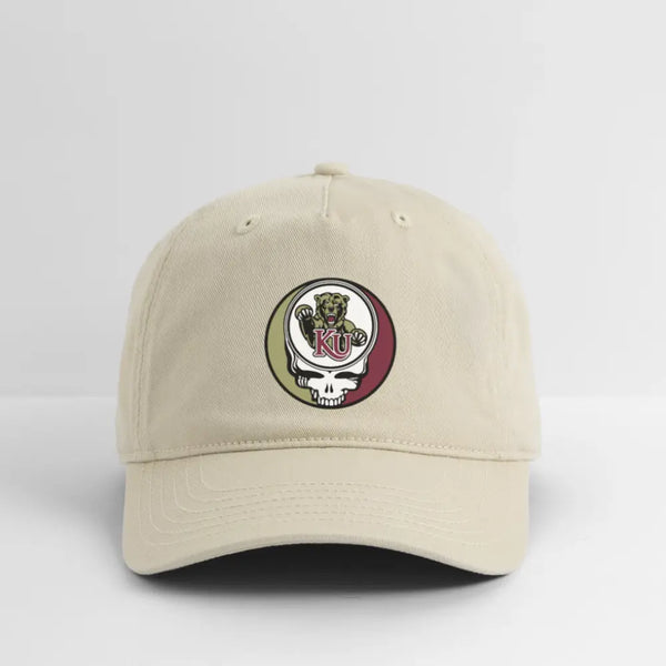 Kutztown University Grateful Dead Stealie Dad Hat - khaki